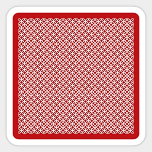 Geometric red christmas abstract pattern Sticker